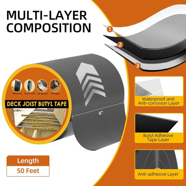 Thumbnail 1 de JOAPRIL Deck Joist Tape 6x50' 2-Pack