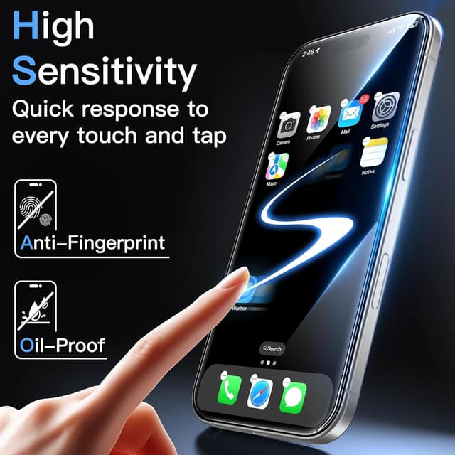 Thumbnail 5 de JETech Screen Protector 2-Pack for iPhone 17 Pro Max