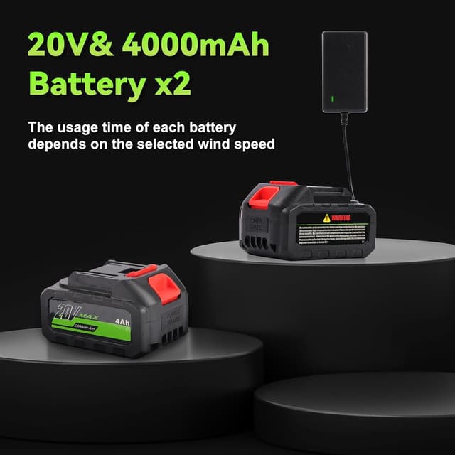 Detalle 2 de Soffiatore a batteria 20V 2×4,0Ah 🍃