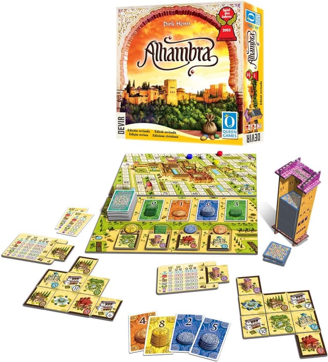 Detalle 2 de Devir Alhambra - Juego de Mesa de Estrategia y Construcción 🏰