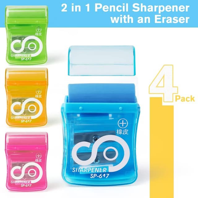 Detalle de OFFCUP Sacapuntas doble con depósito 4 unidades