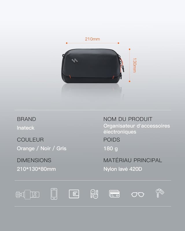 Thumbnail 1 de Inateck Pochette Organiseur 2 L pour accessoires