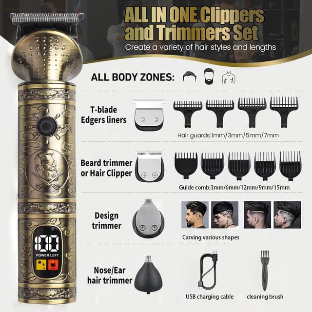 Detalle 2 de NuvaConx Haarschneidemaschine 4in1 Haarschneider ✂