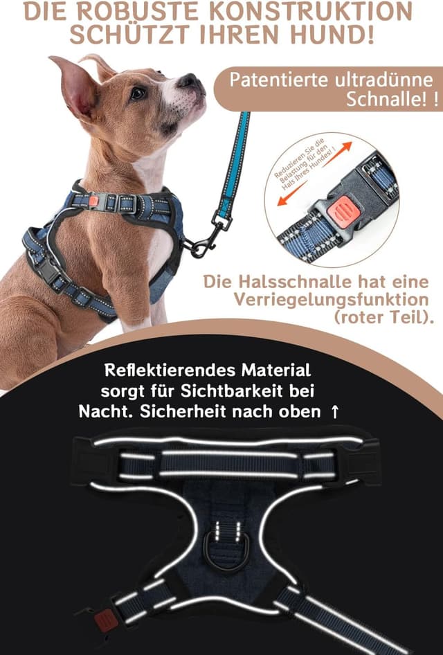 Detalle 1 de Hundegeschirr Anti Zug XS BaoCheng Mesh
