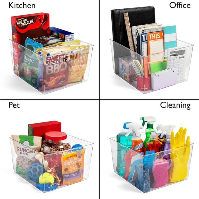 Thumbnail 4 de ClearSpace Clear Plastic Storage Bins 12 x 11 x 7 in