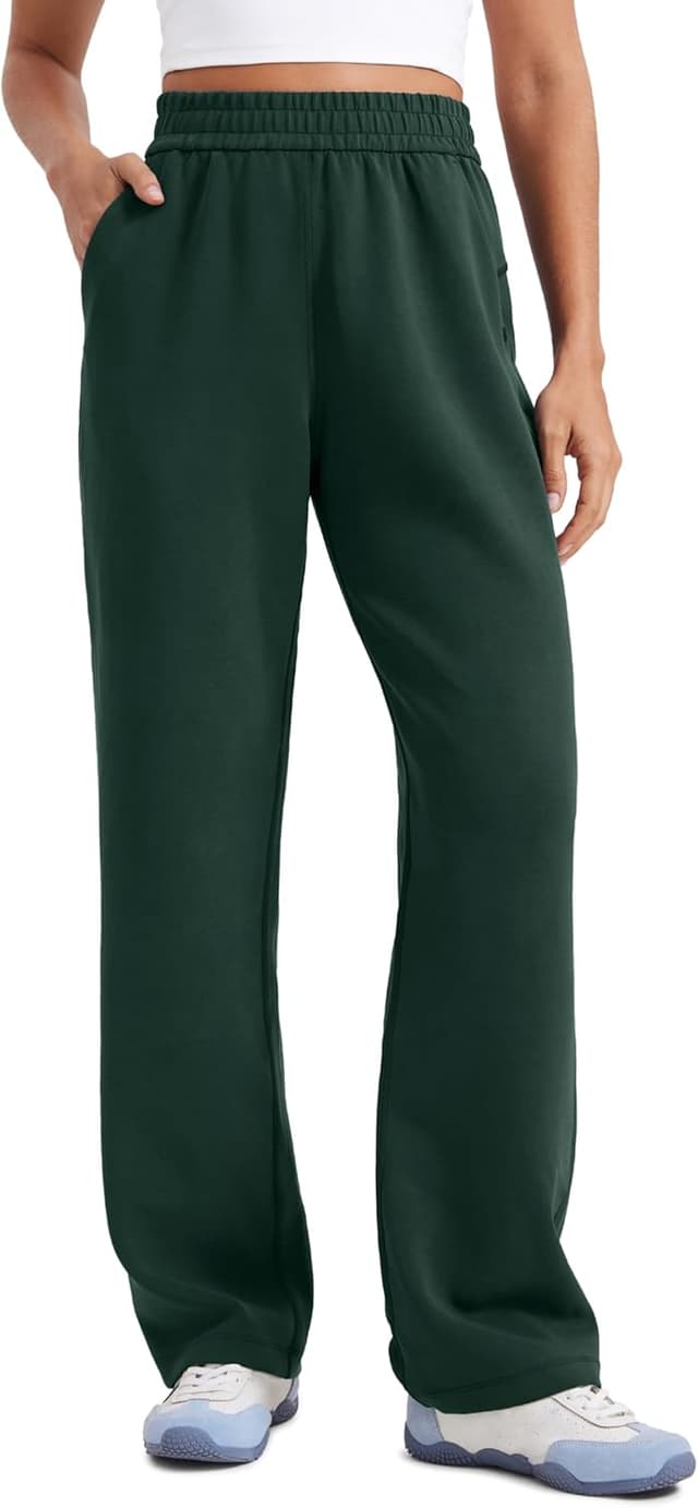 Detalle de CRZ YOGA SoftAura pantaloni da donna a gamba dritta casual con tasche e cintura elastica (71/76/81 cm)