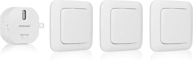 Detalle de Smartwares Home Automation Set Plug & Connect Funkstecker (SH4-99567) – 3 Einzelschalter & 1 Unterputzmodul fürs Schlafzimmer