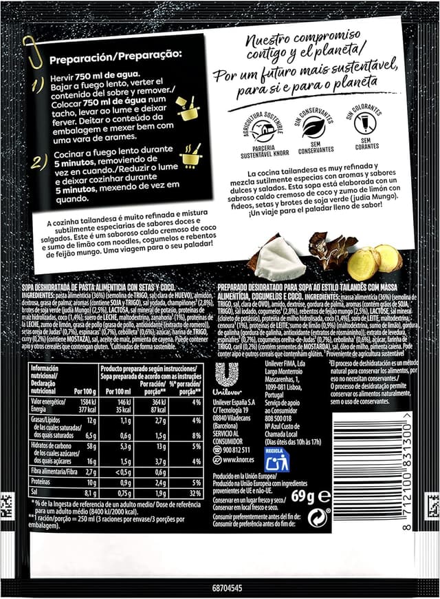 Thumbnail 1 de Knorr Sopa Thai Deshidratada 69g 🍜