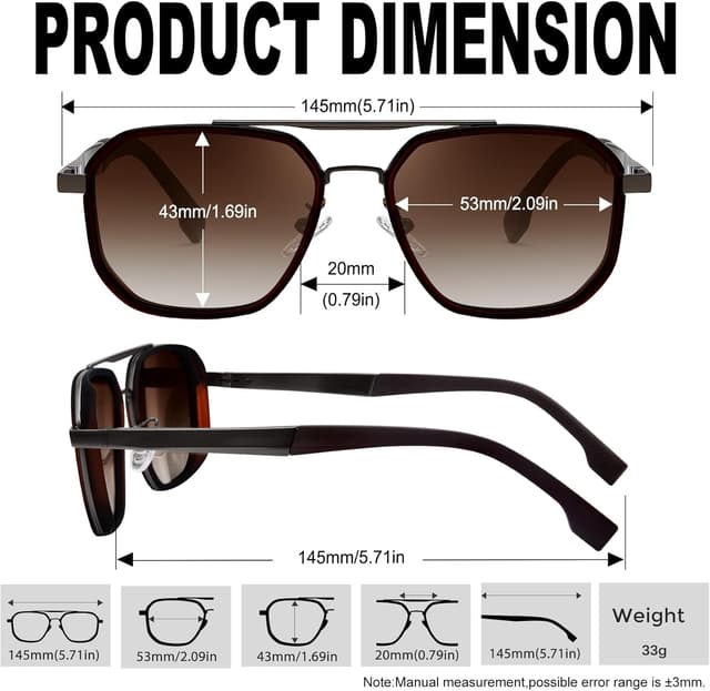 Thumbnail 4 de KANASTAL Lunettes polarisées rétro Carrée UV400