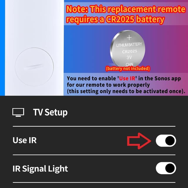 Detalle 2 de Replacement remote for Sonos Arc, 2025 battery