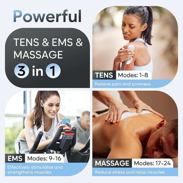Thumbnail 1 de Easy@Home TENS EMS Pain Relief Device 24 Modes