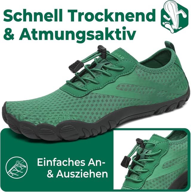 Detalle de SAGUARO Badeschuhe für Damen & Herren (Gr. 36–48) – schnell trocknende Wasserschuhe mit rutschfester Sohle