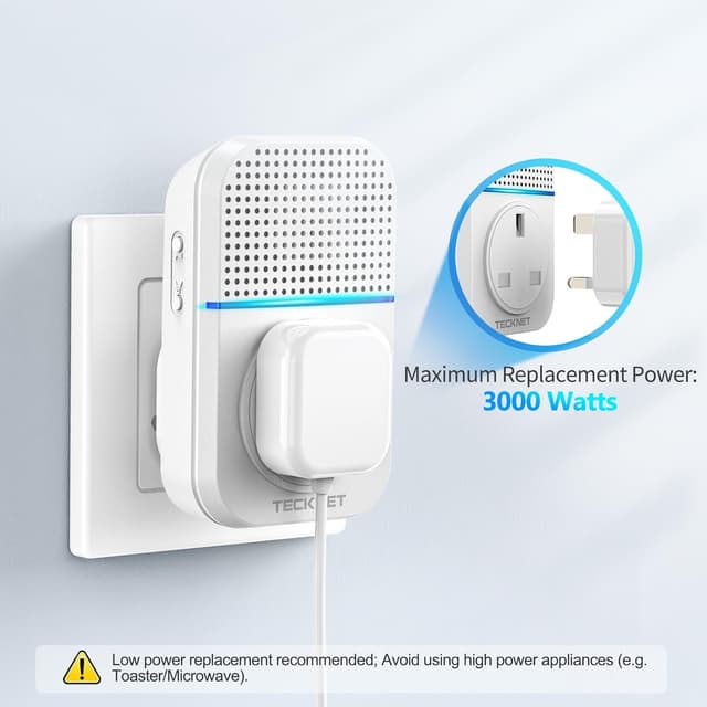 Thumbnail 1 de TECKNET Self-Powered Doorbell 3‑receiver 🔔