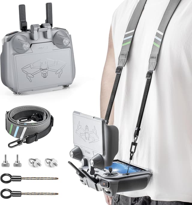 Detalle de STARTRC Mini 5 Pro Sonnenblende mit Gurt für DJI RC 2 & Joystick-Controller (Sonnenschutz für Mini 5/4/3 Pro, Neo, Flip, Air 3/3S, Air 3S Zubehör)