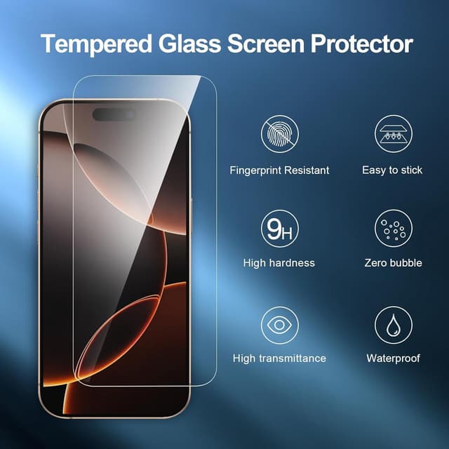 Detalle 2 de NEW'C 6.3-inch screen protector for iPhone 17
