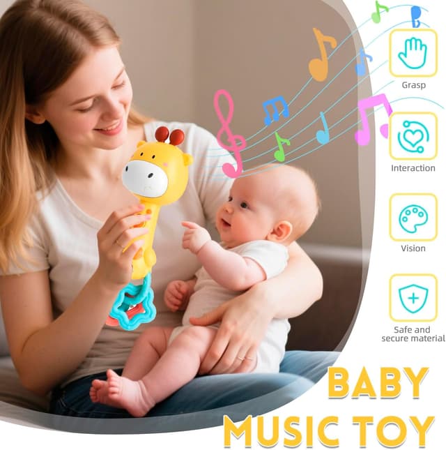 Detalle de Music rattle 6 to 12 months giraffe