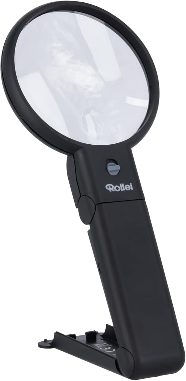 Detalle 2 de Rollei lente d’ingrandimento con luce LED e piedistallo, bifocale 2X/4,5X regolabile (nero)
