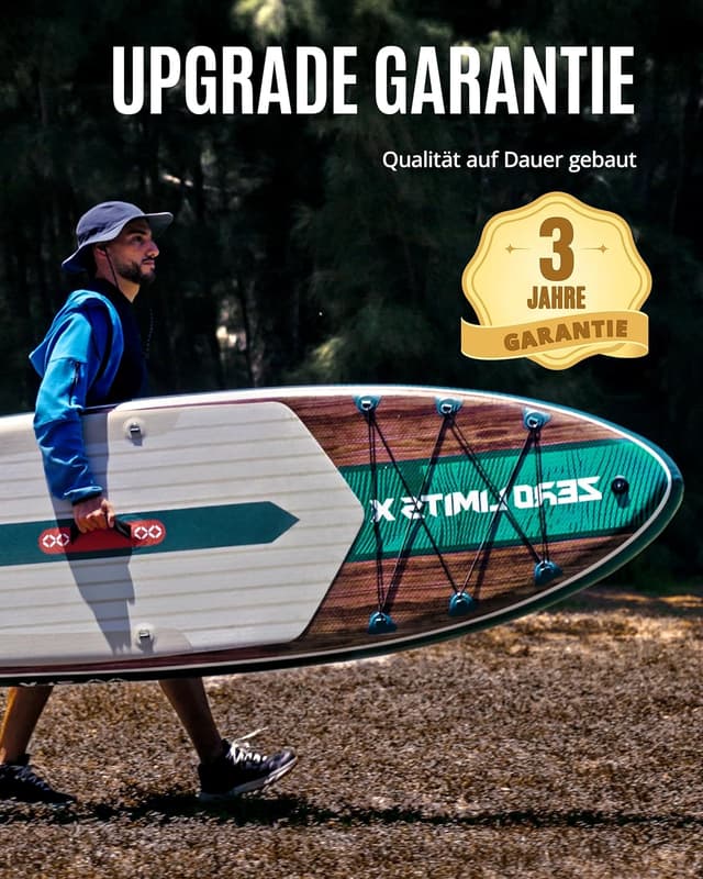 Detalle 2 de ZLX SUP Board (320 cm) mit Sitz – aufblasbares Stand up Paddle Board für Erwachsene & Anfänger