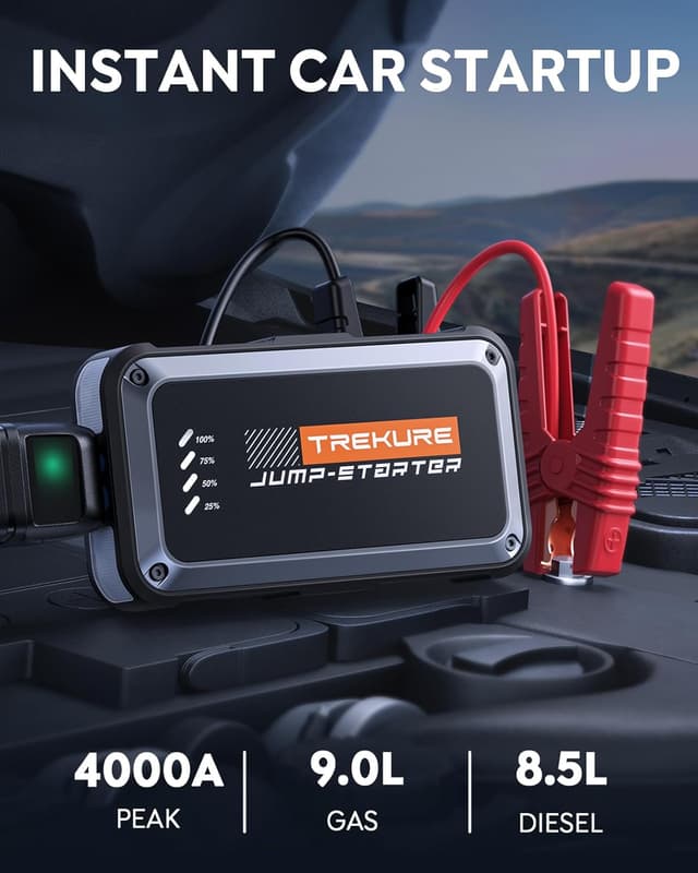 Detalle 2 de TREKURE 4000A 12V Jump Starter 4500A peak