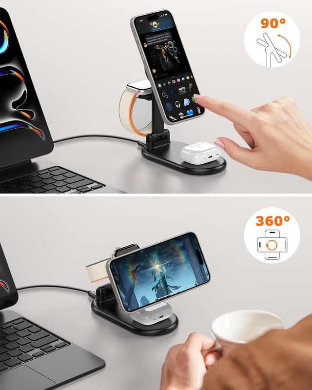 Detalle 2 de Cargador 3 en 1 magnético para iPhone