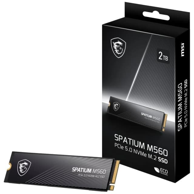 Detalle de MSI SPATIUM M560 2TB NVMe PCIe 5.0 — 10.300 MB/s 💾