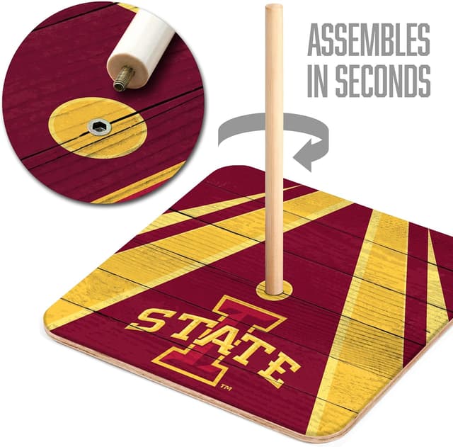 Detalle de YouTheFan NCAA Horseshoe Bags Game with 2 Wooden Boards and Team-Coded Bags