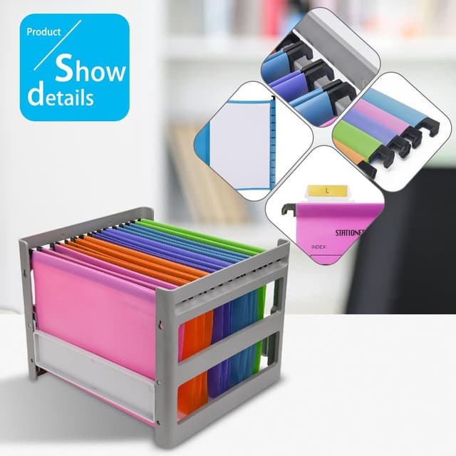 Detalle 2 de Hiziwimi A4 hanging files 15 pieces