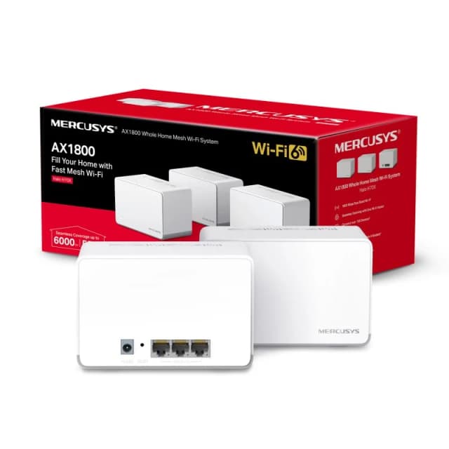 Detalle de Mercusys Halo H70X Pack 2 sistema Wi‑Fi 6 AX1800 Mesh Gigabit