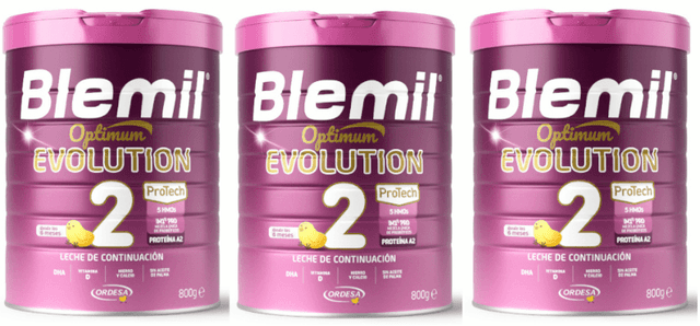 Detalle de Blemil Optimum Evolution 2 Leche de continuación 800 g x3