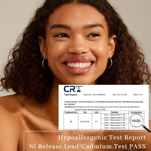 Detalle de Senteria Creolen aus Silber 925 mit 2 mm Breite, hypoallergen – Clip-Top, Größen 30–70 mm