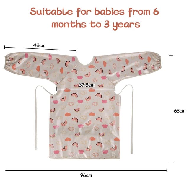 Thumbnail 1 de Vicloon Lätzchen mit Ärmeln Regenbogen