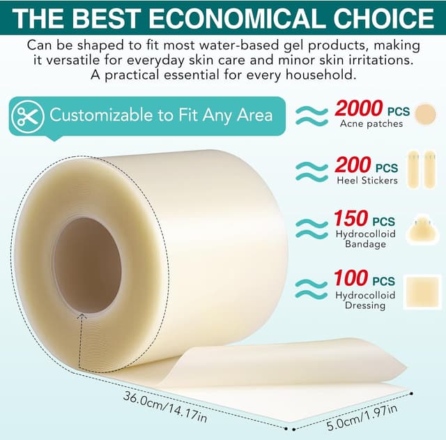 Thumbnail 3 de Rollo hidrocoloide 5 cm x 3,6 m para heridas 🩹
