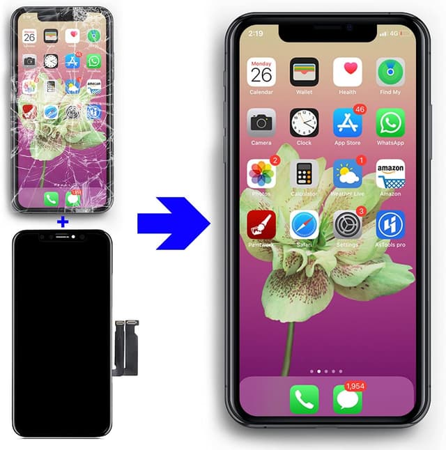 Detalle 2 de Brinonac ricambio display LCD per iPhone XR da 6,1" con 3D Touch