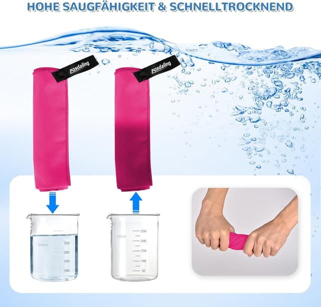 Thumbnail 6 de Mikrofaser Handtücher 3er Set 160×80 cm