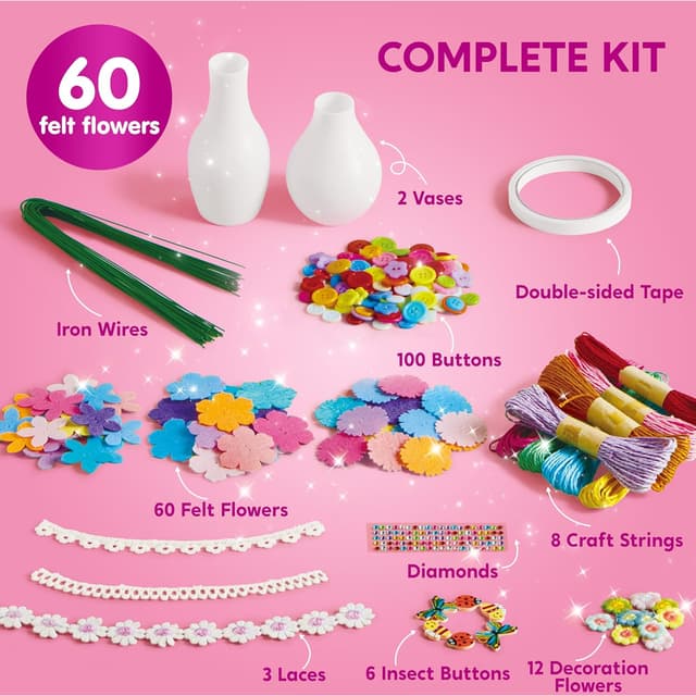 Detalle de Klever Kits Blumen Bastelset ab 3 Jahren