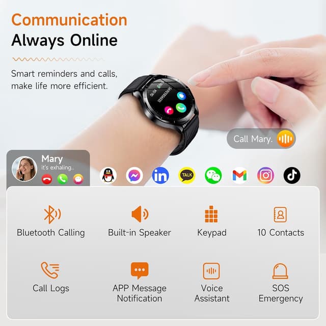 Detalle de Blood pressure & ECG smartwatch 1.43" AMOLED