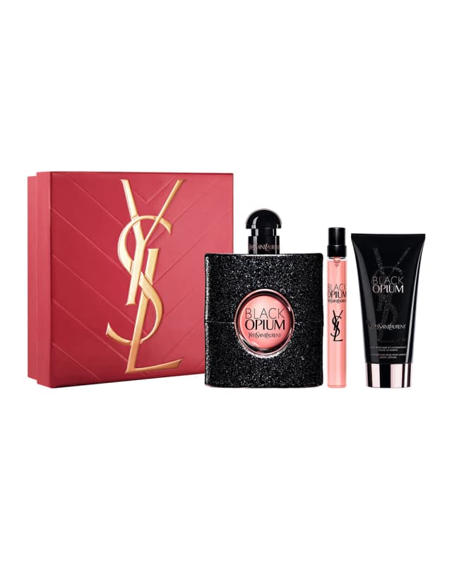 Detalle de Yves Saint Laurent Black Opium, estuche 90 ml