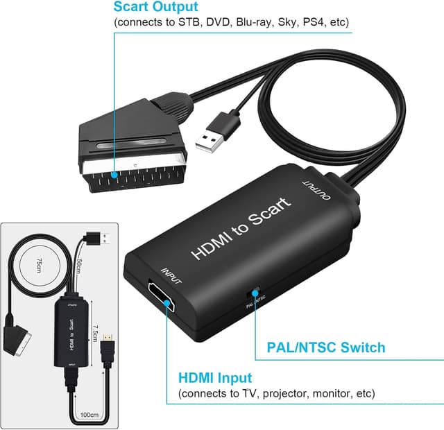 Thumbnail 5 de AMANKA HDMI auf Scart Konverter 1080P