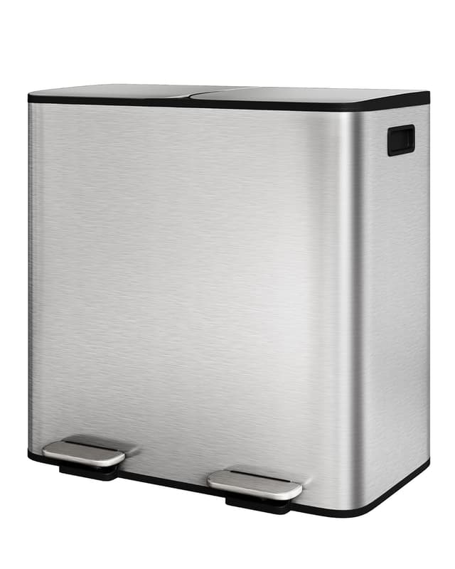 Detalle de GarveeHome 2 x 10.6 gal Stainless Steel Trash Cans ⚙