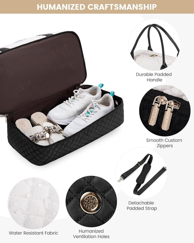 Detalle 2 de LOVEVOOK Weekender Reisetasche für Damen mit Schuhfach, Nassfach & Laptopfach (Carry-on, 46 × 23 × 30,5 cm)