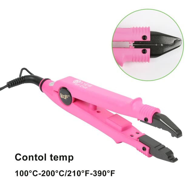 Detalle 2 de HAUSPROFI Profi Wärmezange für Haar-Extensions (Rosa) – zum Andrücken, Trennen und Ausrichten