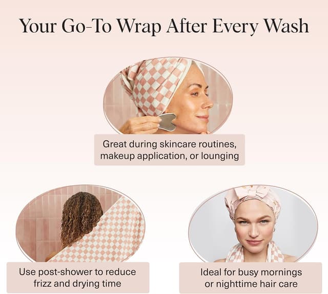 Detalle 2 de Kitsch XL microfiber hair towel wrap