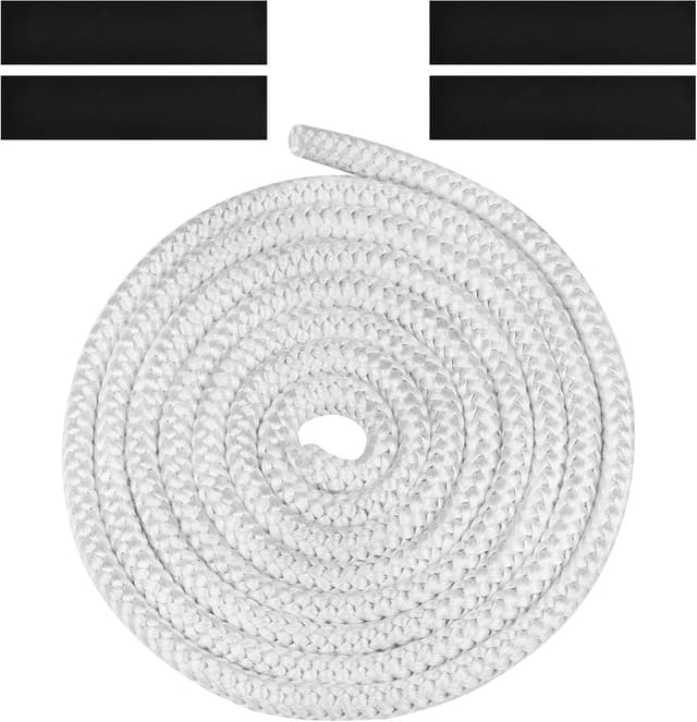 Detalle de flintronic Guarnizione per porta stufa in fibra di corda ignifuga (Φ10 mm, 3 m) bianca