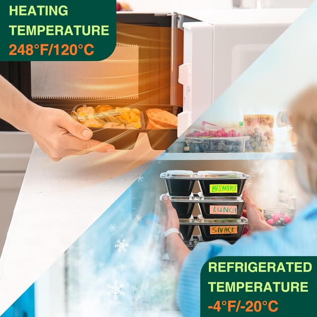 Detalle 2 de 32 oz Meal Prep Containers 50 Pack 🍱