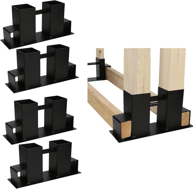 Detalle de Randaco Holzstapelhilfe 4er Set für Brennholz