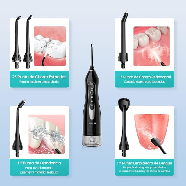 Thumbnail 5 de COSLUS Irrigador Bucal Portátil Flosser 🌊 Limpieza Efectiva en Viaje