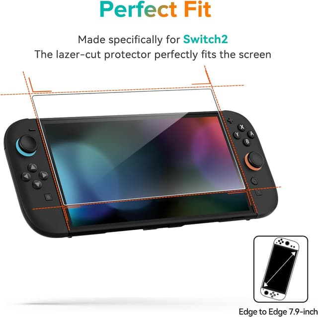 Detalle de ivoler Screen Protector for Nintendo Switch 2 3-Pack