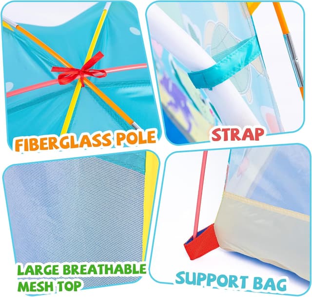 Thumbnail 6 de NARMAY Spielzelt Ozean-Kuppelzelt 182 x 152 x 121 cm