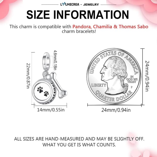 Detalle 2 de LMLMECREA Charms Anhänger aus 925 Silber