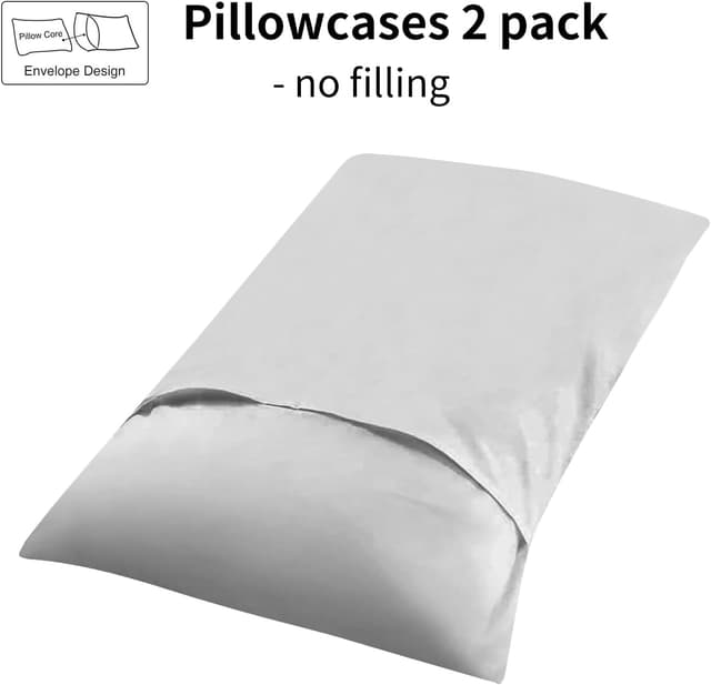 Thumbnail 5 de RUIKASI Pillow Cases 2 Pack Grey